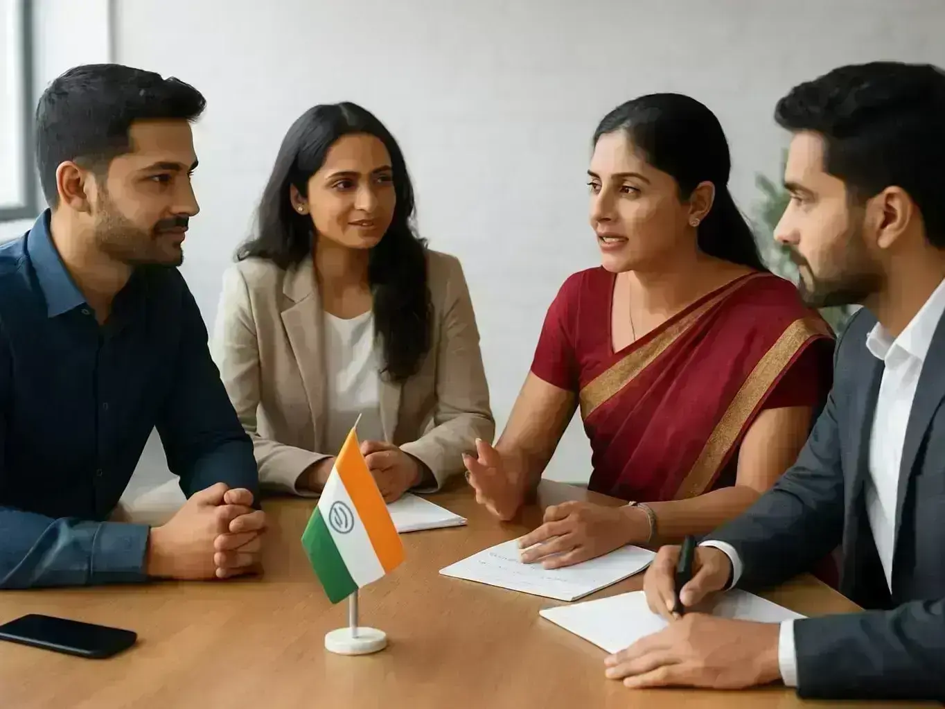 Ravu agricultural startup owner reviewing valuation report with RV Gaurav Maheshwari consultant