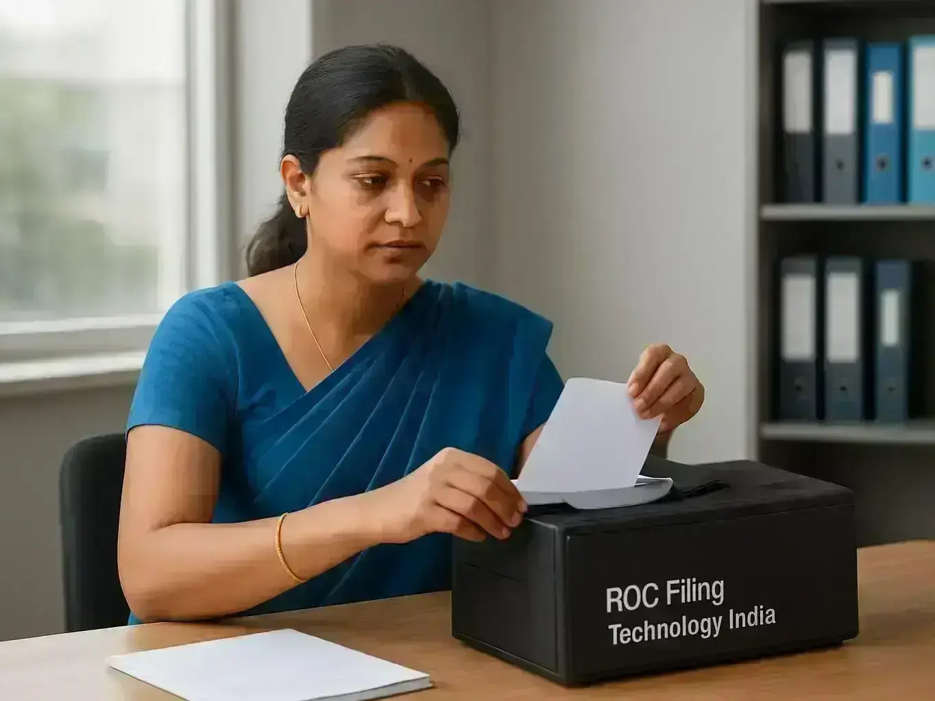 Startup consultant advising entrepreneur on FEMA compliance in Mhow office