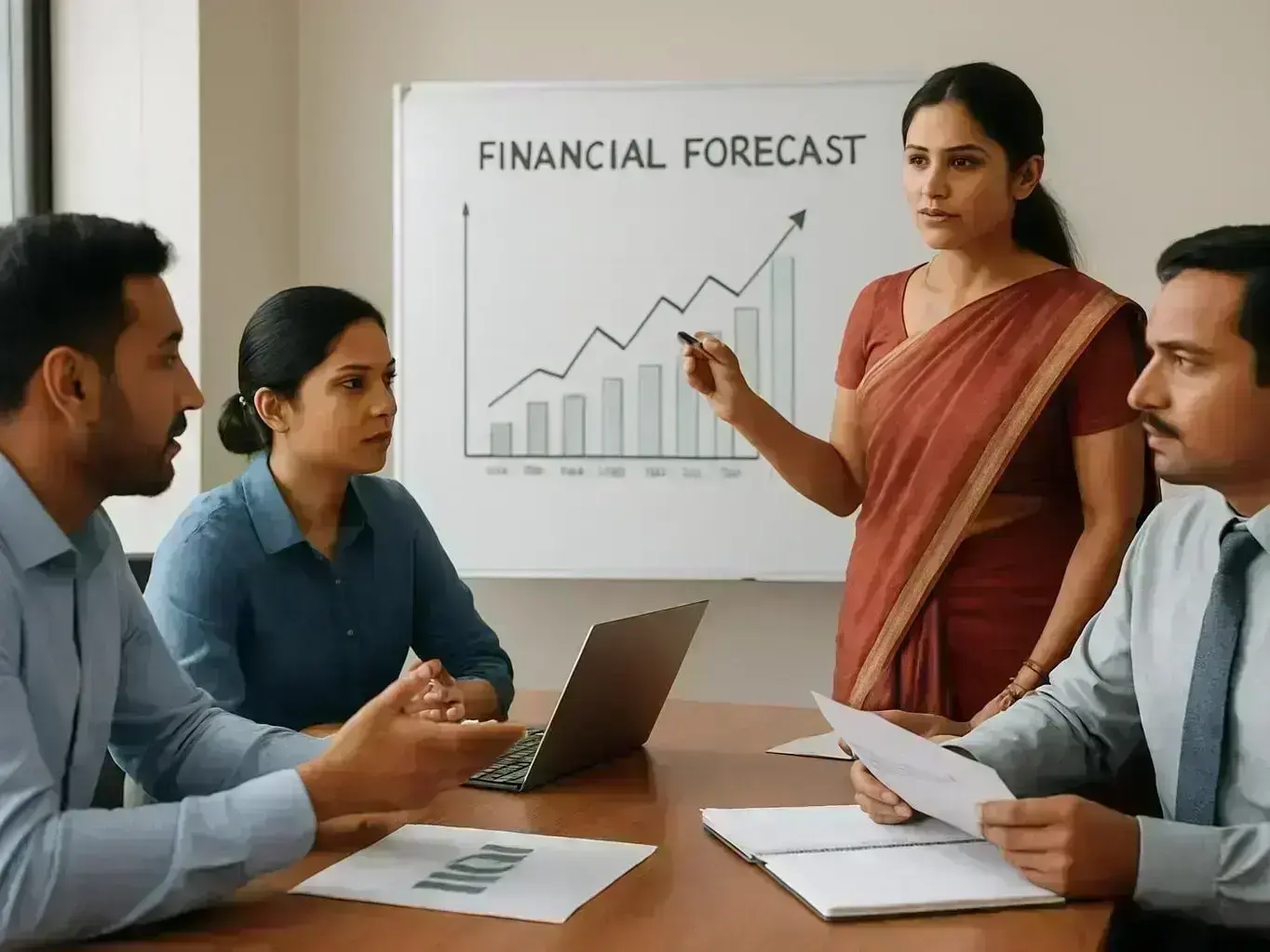 Startup consultant reviewing industrial permits in Pithampur Industrial Area Phase 1 office
