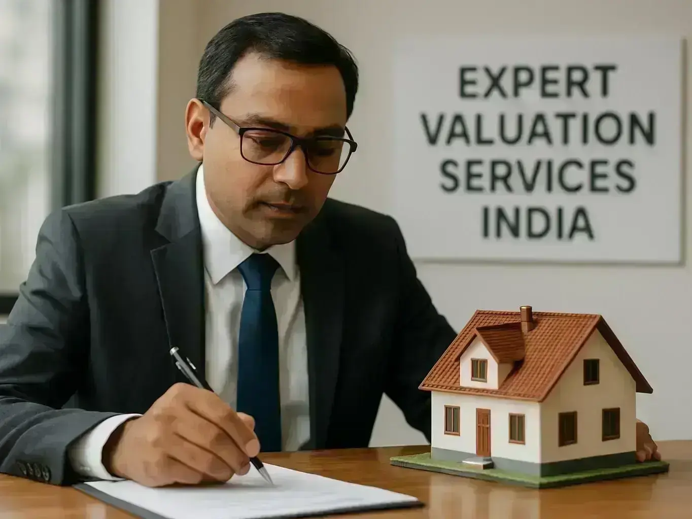 Close-up of financial valuation report for a Pithampur-based manufacturing startup