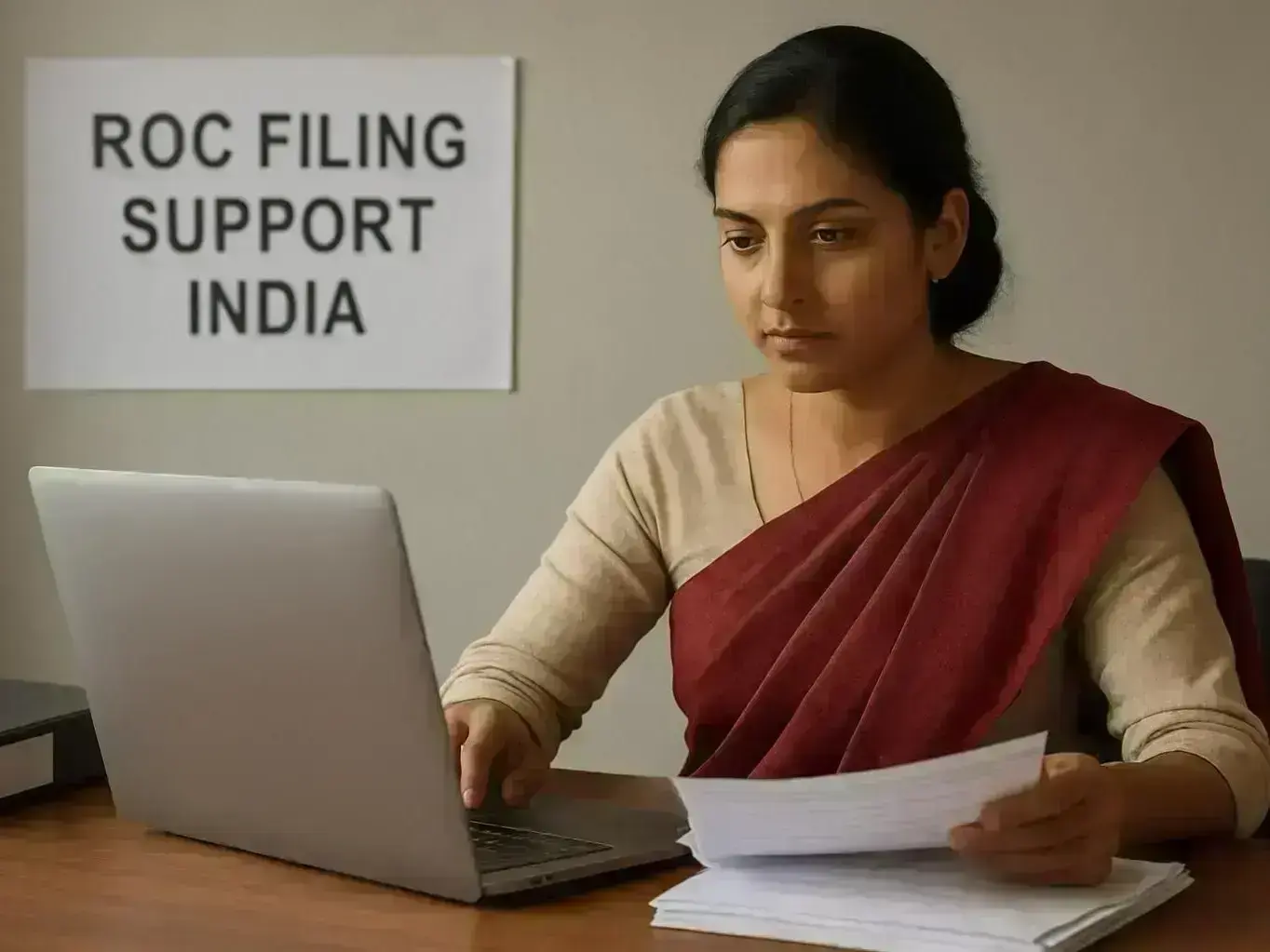 Financial expert analyzing agricultural startup data in Bangarda Chhota village office