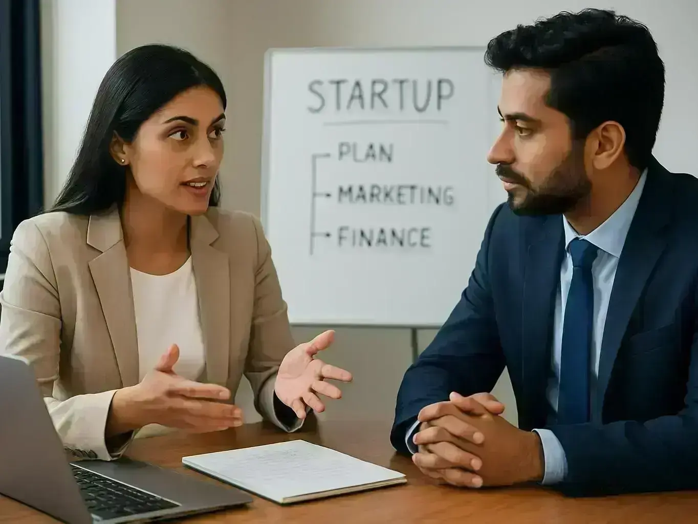 Traditional single-story rural home in Bangarda Chhota used as startup office with valuation notes